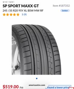 Dunlop  Sport Max GT 245/35/20