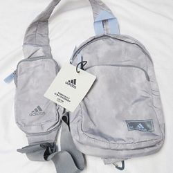 Adidas Essentials 2 sling crossbody stone wash grey/blue dawn
