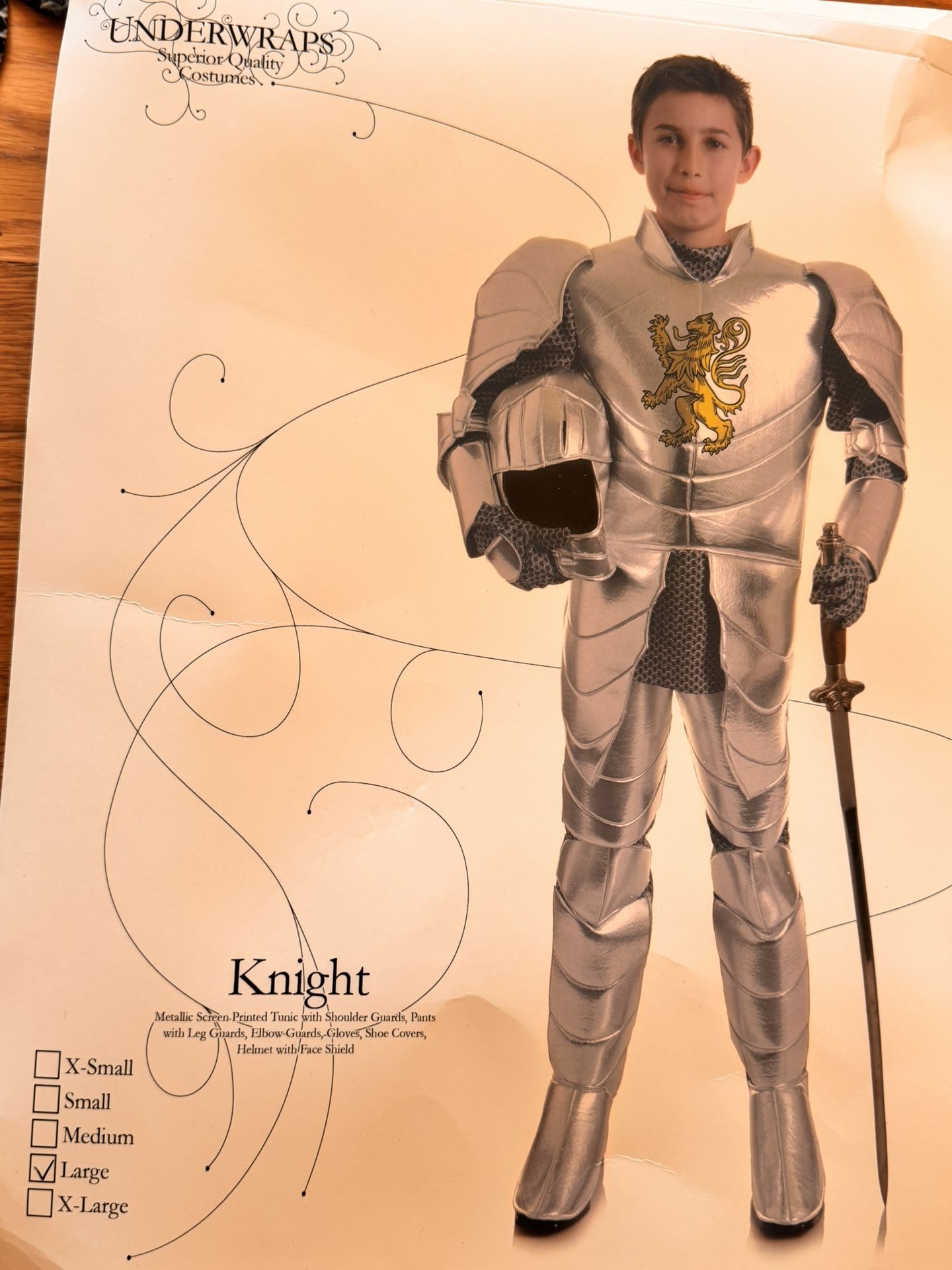 Halloween Costume: Knight Pirate Costume – Size Large Price: $35 or more ( Originally $50)