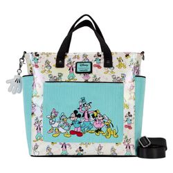 LOUNGEFLY Disney 100 Mickey & Friends Visit  Classic Convertible Tote Bag...
