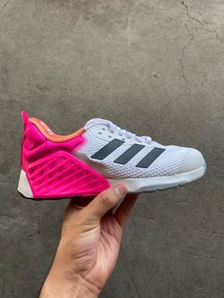 Adidas Dropset 3 Training Shoes Pink Grey White size 8 women