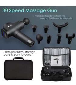 Fathers Day GiftMassage Gun Deep Tissue Percussion Muscle for Athletes,Quiet Handheld Massager with 30 Speed, Electric Back Massagers of X3 Pro(Black) Thumbnail