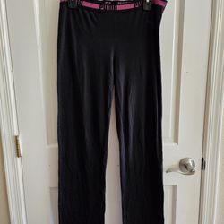 Women's Size Medium Puma Lounge Pants Black & Pink with an Elastic Waist Band