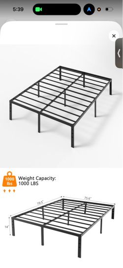 King sized bed frame 14”