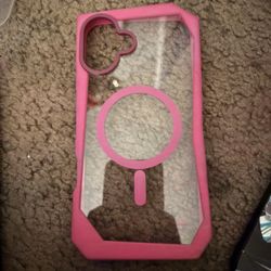 Pink Transparent IPhone 16 Plus Case