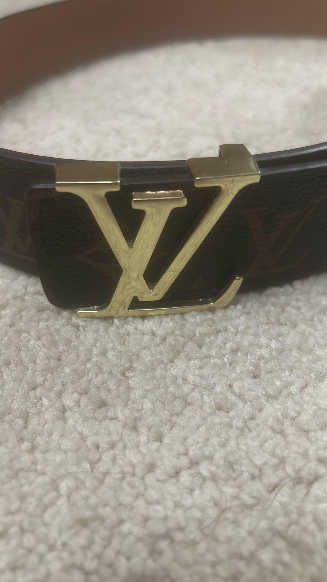 Gold And Brown Lv Belt