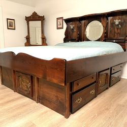 California King Waterbed with Storage
