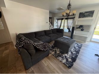 Grey LShape with ottoman
