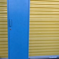 Tall Blue Metal Storage Locker