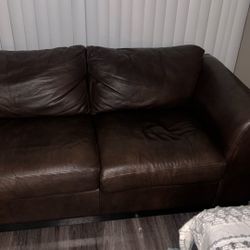 Brown Leather Couch