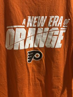 Philadelphia FLYERS Logo A New Era of Orange Mens Adult XL Orange Shirt