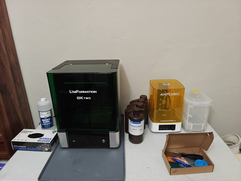 Uniformation GKtwo Resin 3D Printer + Anycubic Wash & Cure 3