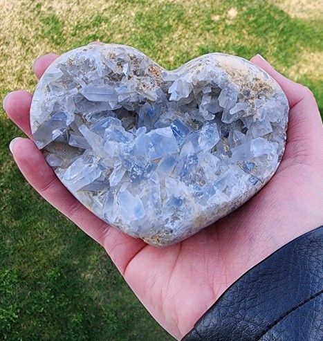 Celestite Heart Shaped Crystal
