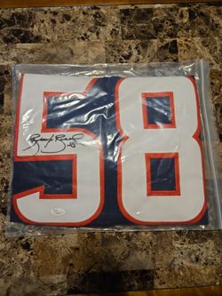 BROOKS REED AUTO JERSEY COA HOUSTON TEXANS