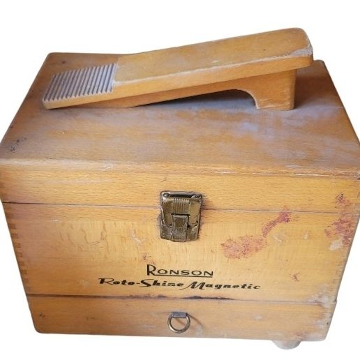 Vintage Ronson Roto Shine Magnetic Electric Shoe Polisher And Wooden Box for Sale in Allentown PA OfferUp
