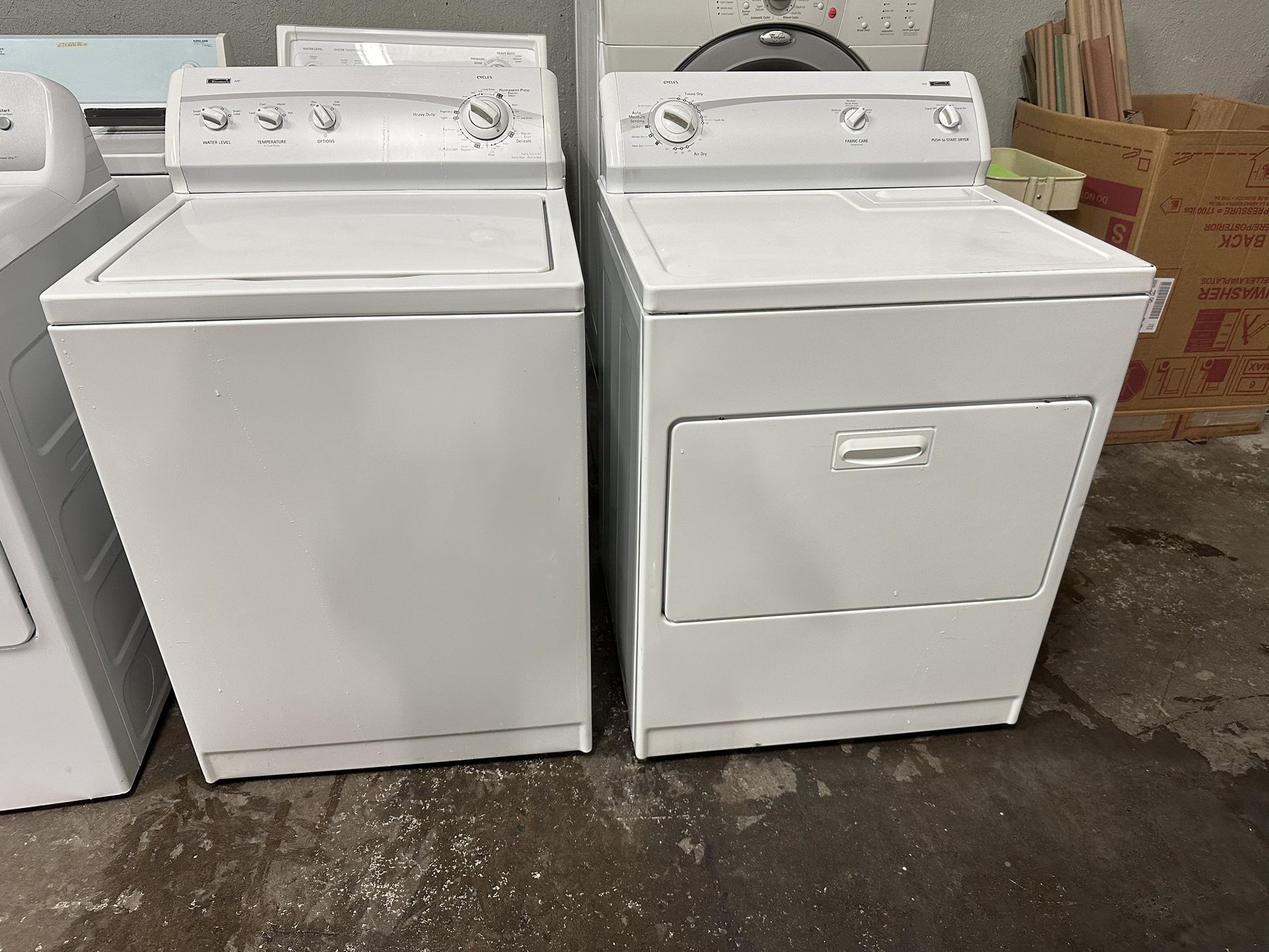 Topload Kenmore washer and electric dryer can deliver 