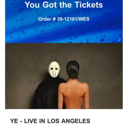 YE LA CONCERT 4/1 - 200 LEVEL - 4 TICKETS