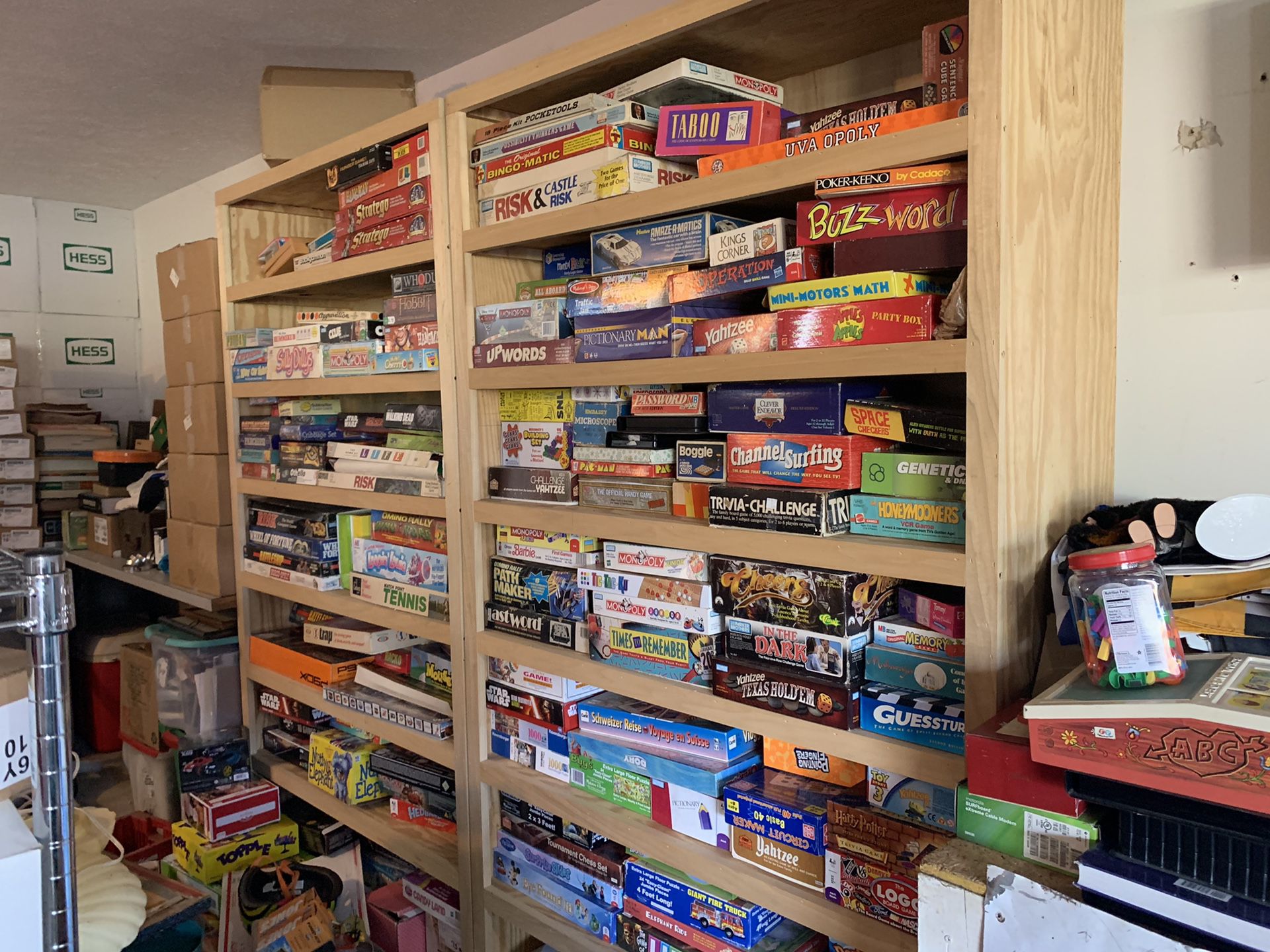 Lots of board games, stuff animals & more