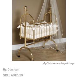 Luxury Rocking Cradle Including Original Bedding & Mattress 