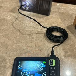 Industrial Endoscope Inspection Camera, 4.3" IPS Borescope Sewer Camera with Handheld IP67 Waterproof Snake Camera with 8 LED Lights 16.5FT Semi-Rigid