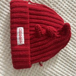 Infant Charles Jeffrey Lover boy Beanie Red Size 0-6 Months