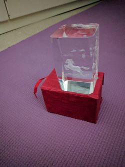 Rectangular Glass Horse
