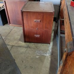 2 Wood File Cabinets
