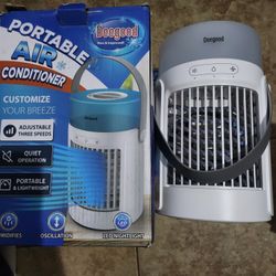 Portable Air Conditioners Fan, 600ML Evaporative Mini Air Cooler with 3 Speeds 7 Colors, Humidifier Personal Air Cooler & Large Water Tank for Office