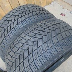 2 New Old Stock 245 45 18 Michelin XIce Snow 100H XL Tires Date 2020

