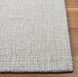 New 2' x 3' SAFAVIEH Abstract Collection Accent Area Rug Light Grey & Ivory, Handmade Wool, Doormat