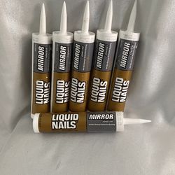 LIQUID NAILS MIRROR ADHESIVE. NEW,, 6 TUBES