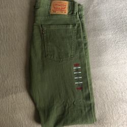 New Olive Levi Jeans 34x32