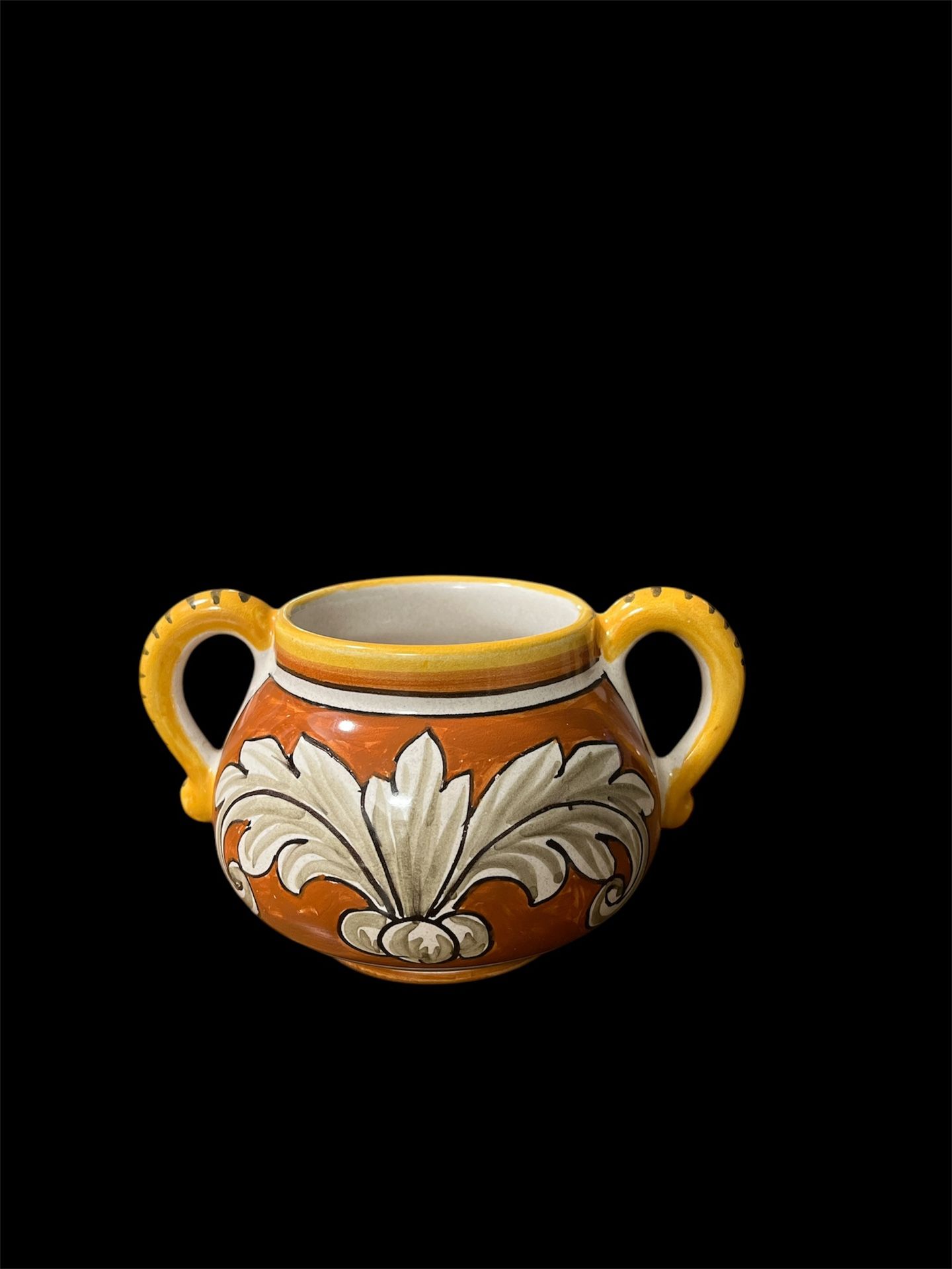 Vintage Sberna Deruta Italy ceramics. sugar bowl