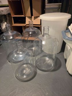 Plastic Carboys and Bucket for Home Brewing