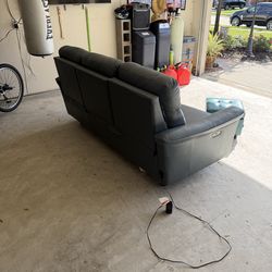 7ft electric leather sofa