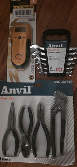 Anvil Wrench Set, Plier Set & Zircon Stud Finder Bundle