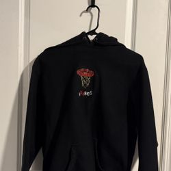 Black Rose Hoodie w/ Red accents