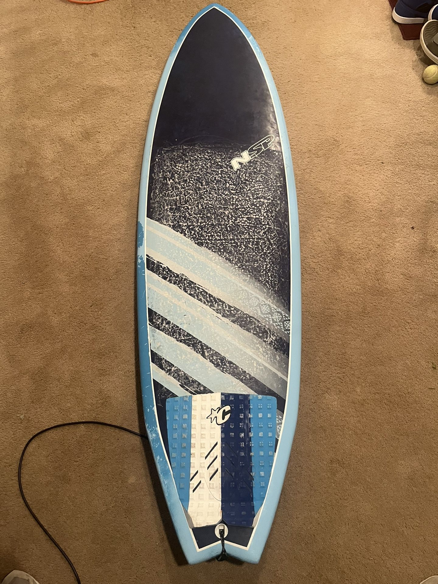 6’4 NSP surfboard 