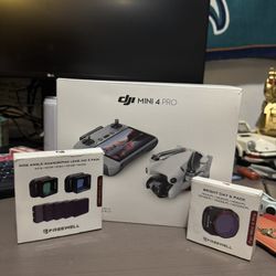 DJI Mini 4 Pro (RC2 Remote, 3 Batteries, Carrying Case, ND Filters, Anamorphic & Wide Angle Lens)