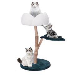 Flower Cat Tree 36.6" Tall,Modern Cat Trees for Indoor Cats with Scratching Post Best Cat Trees for Large Cats,Climbing,Luxury Cat Gifts (FIRM PRICE)