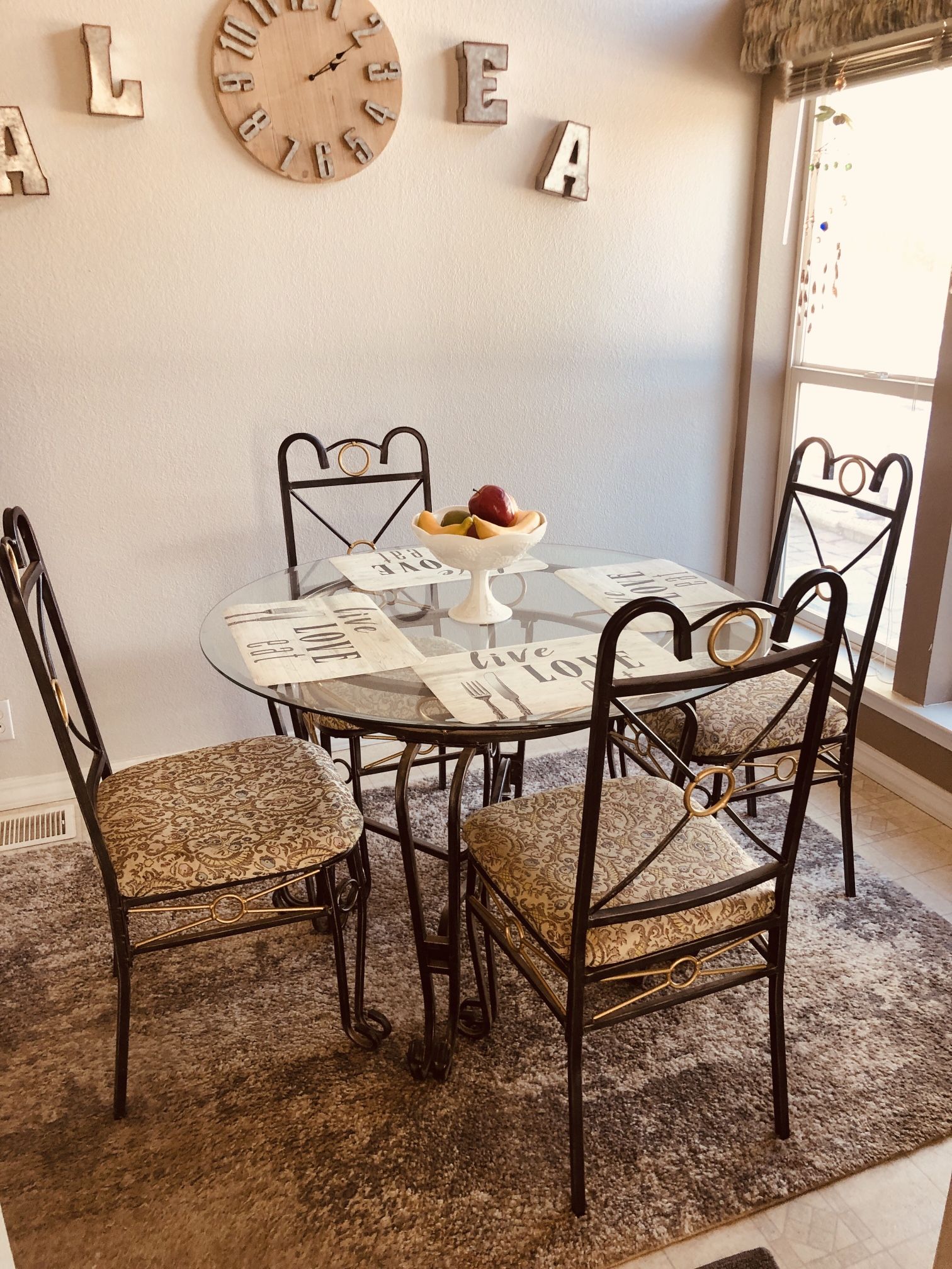 Dinette Set And Bar Stools In New Condition 