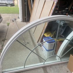 Half circle double pane vinyl windows 