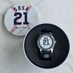 Vintage 2003 MLB Chicago Cubs Sammy Sosa Signature Gametime Watch