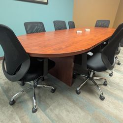 Conference Room Table And Eight Chairs