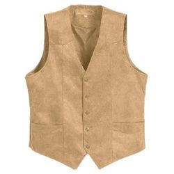 New Men's Size Large Classic Tan 5-Button Vest