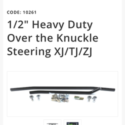 Jeep Cherokee xj iron rockhd otk steering upgrade