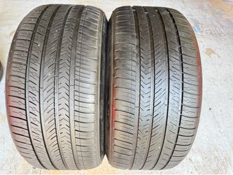 Two Tires 275/35/21 Michelin Pilot Sport All Season Acoustic with 70-80% Left Tesla Model Y Performance