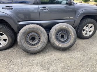 Toyota! Spares, OE BLACK Steel 265/70/16”, 90$ get /1 or 160$ gets2