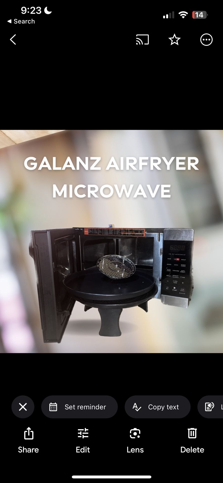 Galanz Airfryer microwave 