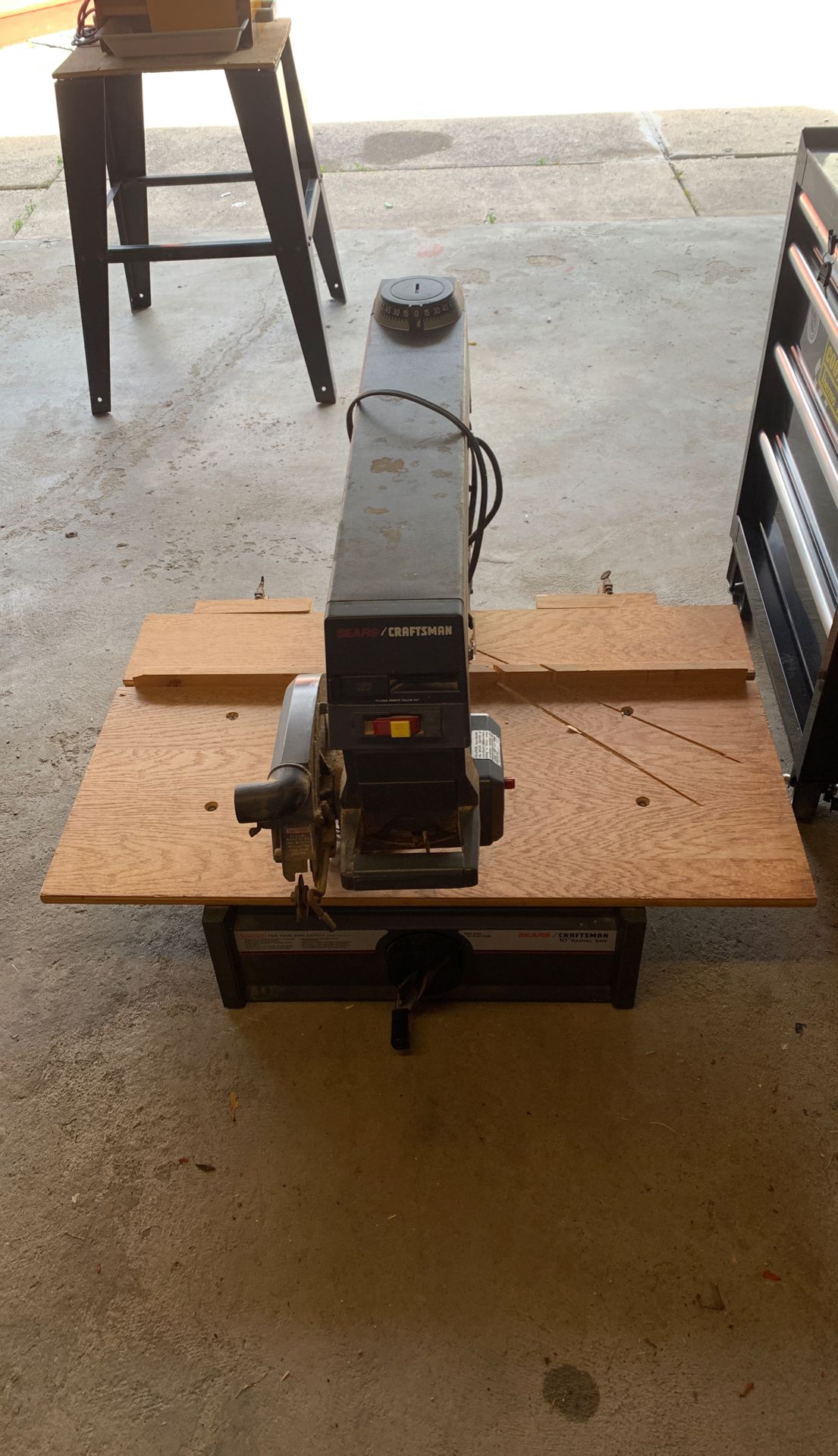 Radial saw 2.75 hp craftsman